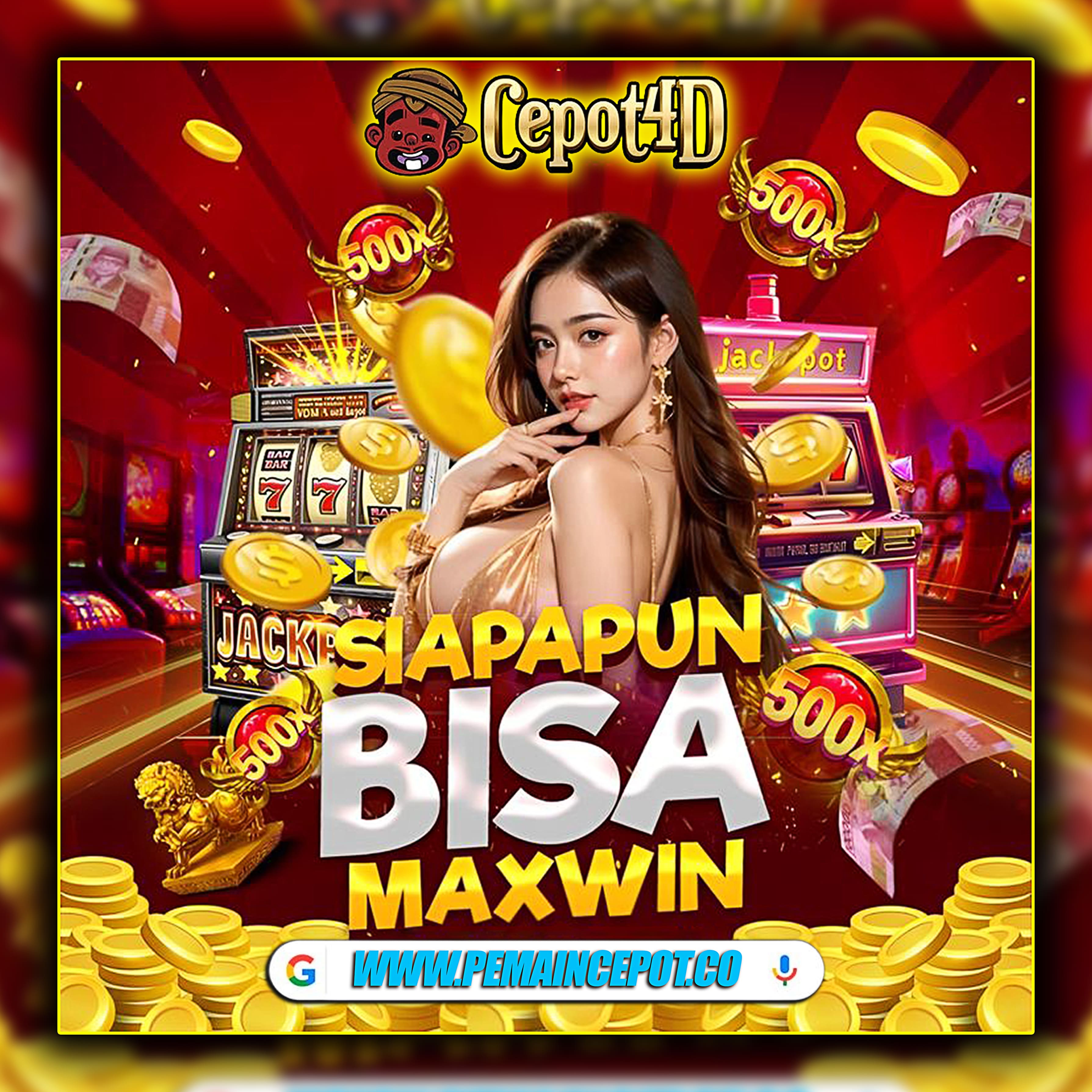 Poster 3: A casino floor with multiple slot machines